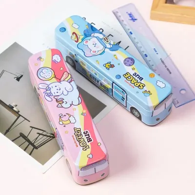 Colorful Bus Shape Pencil Case